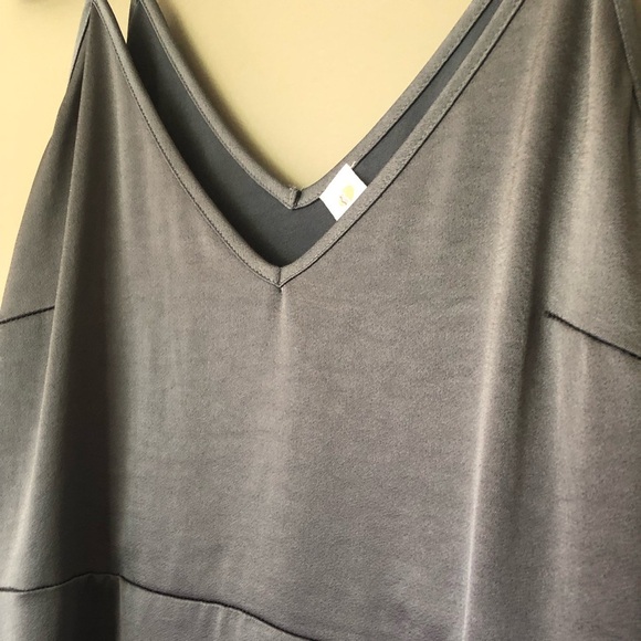 ANTHROPOLOGIE DAILY PRACTICE Carbon Shimmer Midi Slip Dress Size Small - Picture 5 of 8